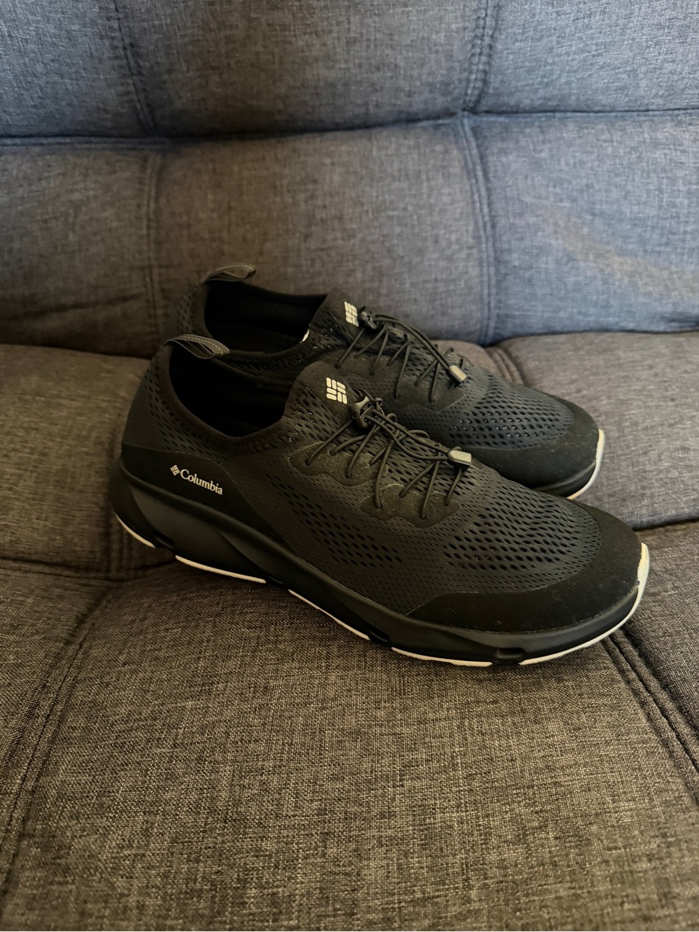 Columbia Men’s Black Slip-On Athletic Sneakers with Quick-Lace